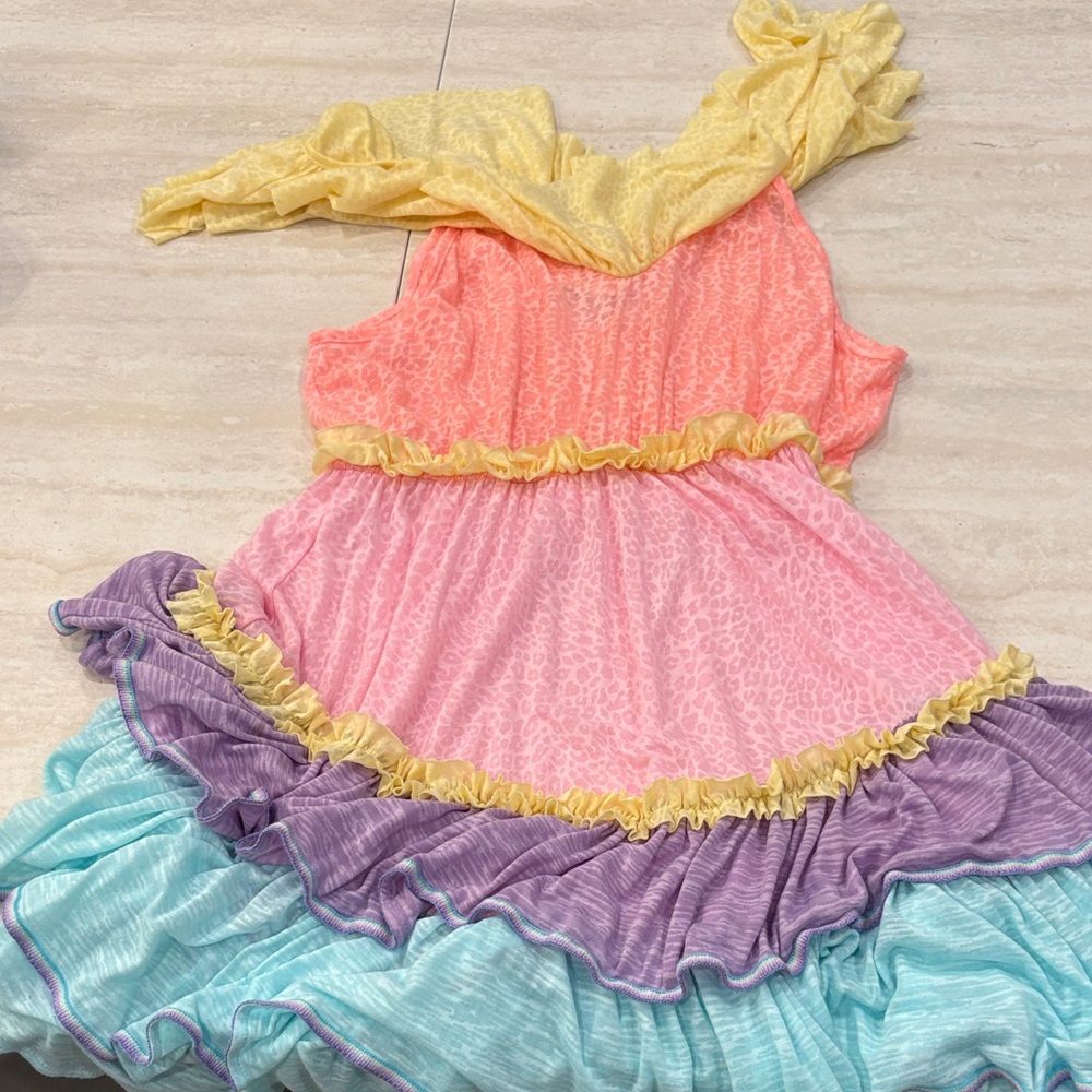 Pitusa Multicolor Ruffle Swim Coverup
